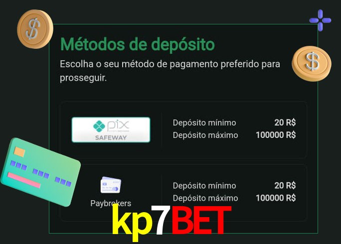 O cassino kp7bet oferece uma grande variedade de métodos de pagamento
